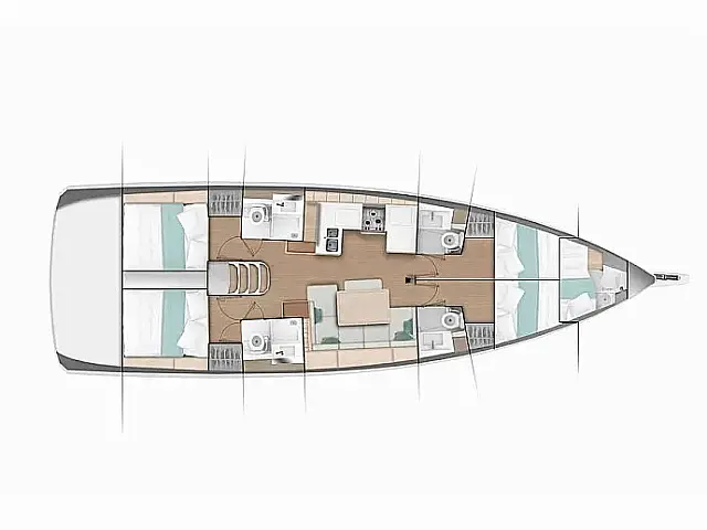 Sun Odyssey 490 4cab - [Layout image]