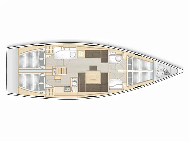 Hanse 458 - [Layout image]