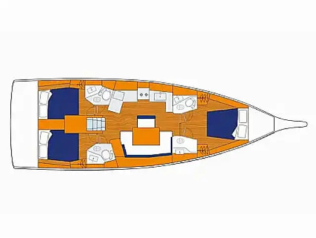 Oceanis 461/3/3 - [Layout image]