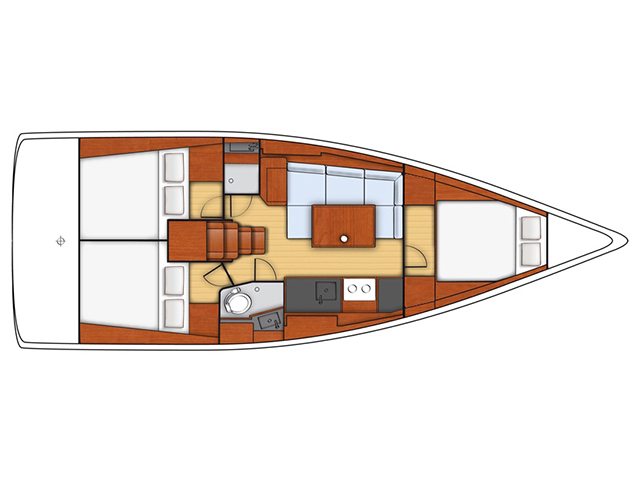 Oceanis 38  - [Layout image]