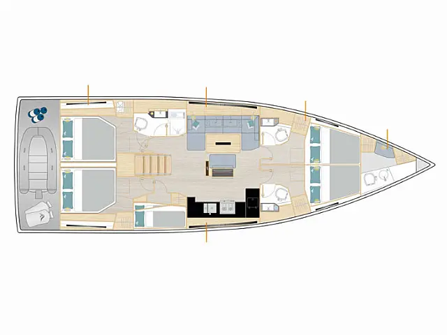 Hanse 510 - [Layout image]