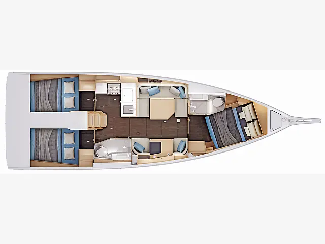 Sun Odyssey 415 - [Layout image]