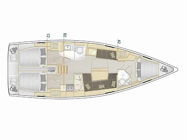 Hanse 418 - [Layout image]