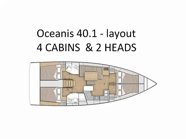 Oceanis 40.1 - [Layout image]