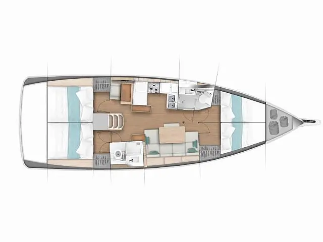 Sun Odyssey 440 - [Layout image]