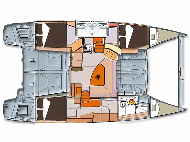 Nautitech 46 Fly - [Layout image]