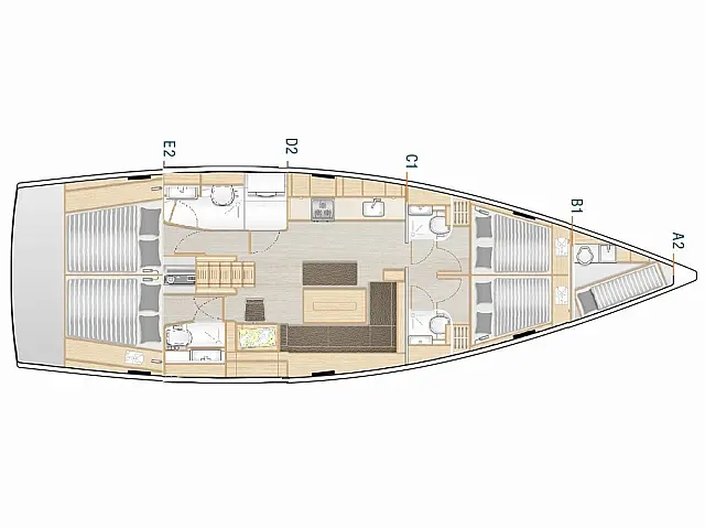 Hanse 508 - [Layout image]