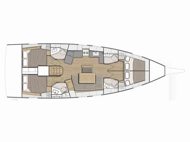Oceanis 46.1 (4 cab) - [Layout image]