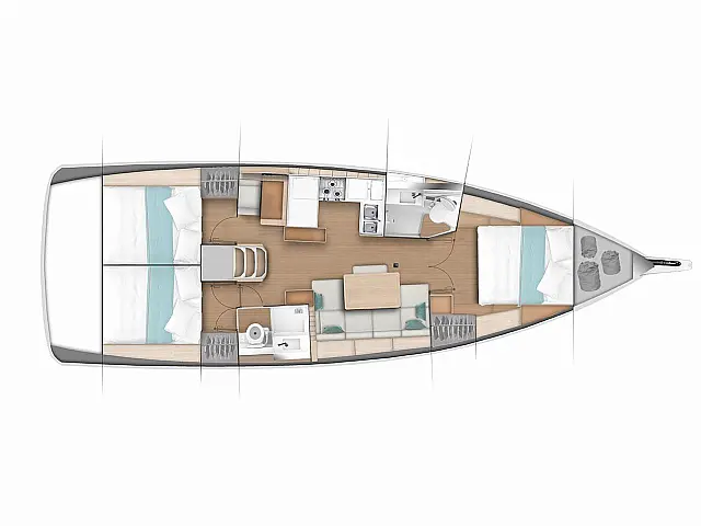 Sun Odyssey 440 - [Layout image]