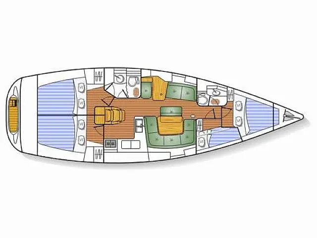Sun Odyssey 43 - [Layout image]