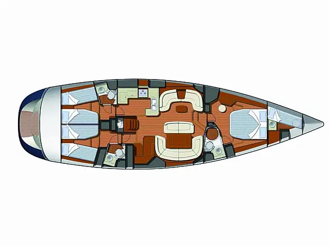 Jeanneau 54 DS - [Layout image]