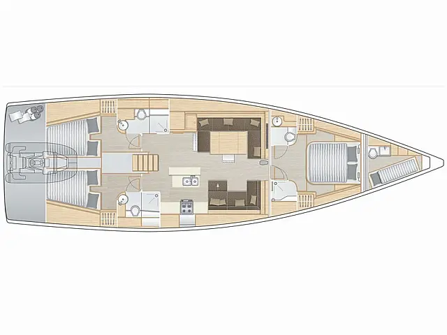 Hanse 588 (Owner's Version) - [Layout image]