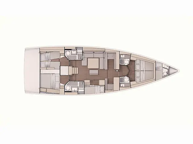 Dufour 530 Grand Large  - [Layout image]