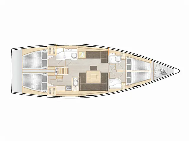 Hanse 458 - [Layout image]
