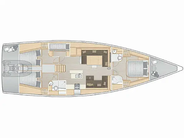 Hanse 588 - [Layout image]