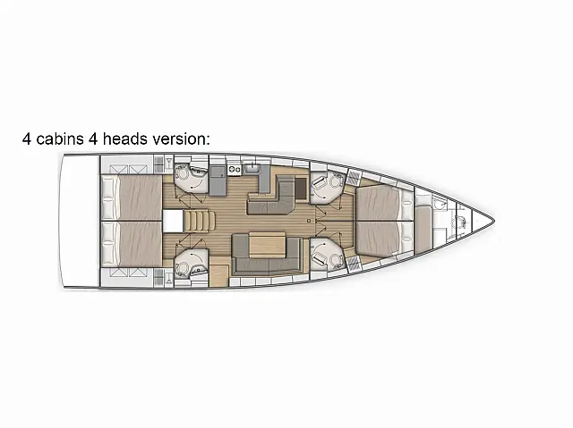 Oceanis 51.1 First Line - [Layout image]