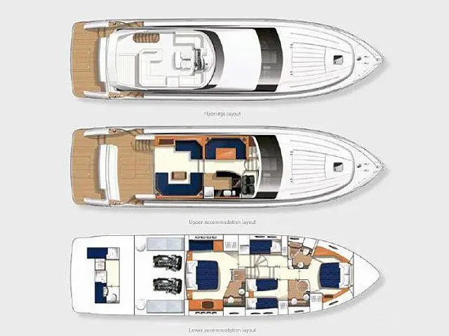 Princess 62 Fly - [Layout image]