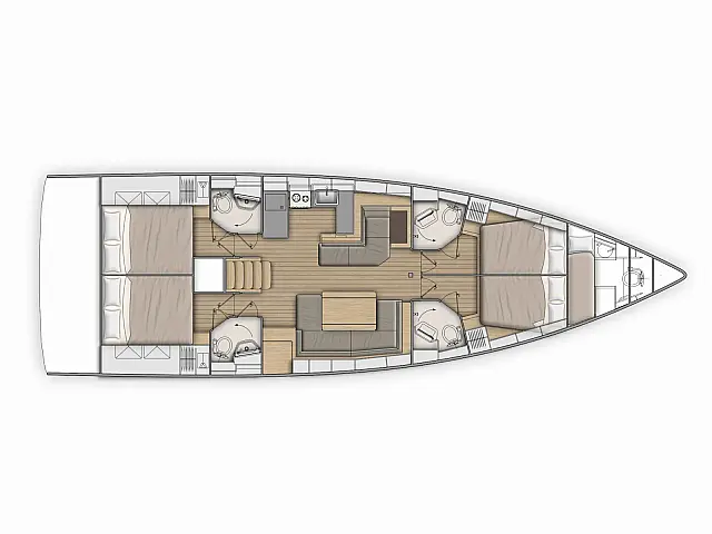 Oceanis 51.1 - [Layout image]