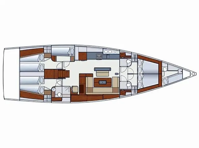 Hanse 575 - [Layout image]