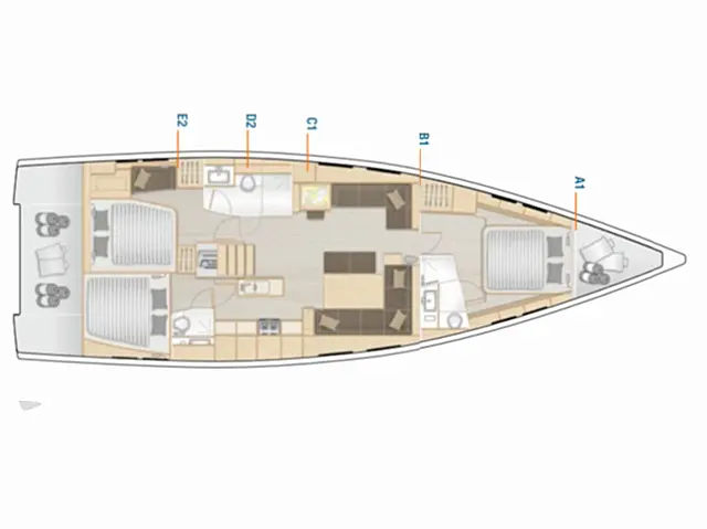 Hanse 548 - [Layout image]