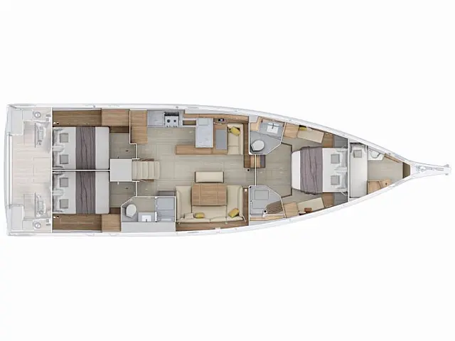 Oceanis 52 (owner version) - [Layout image]
