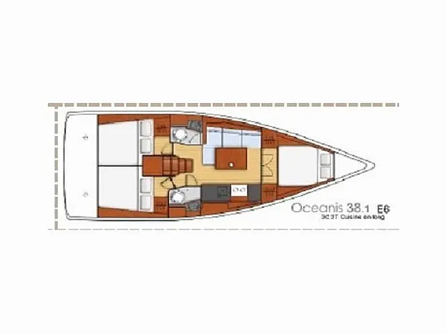 Oceanis 38.1 - [Layout image]