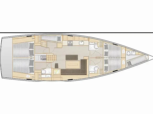 Hanse 508 (5 cab.) - [Layout image]