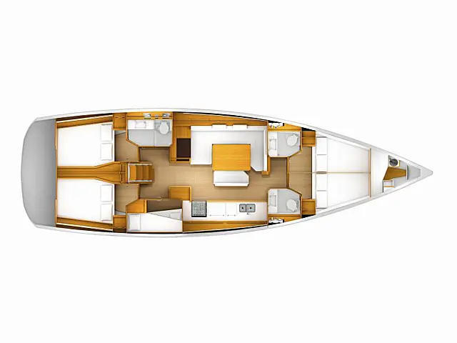 Sun Odyssey 509 (5 cab.) - [Layout image]