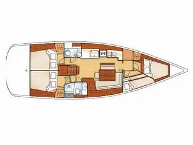 Oceanis 46 (4 cab.) - [Layout image]