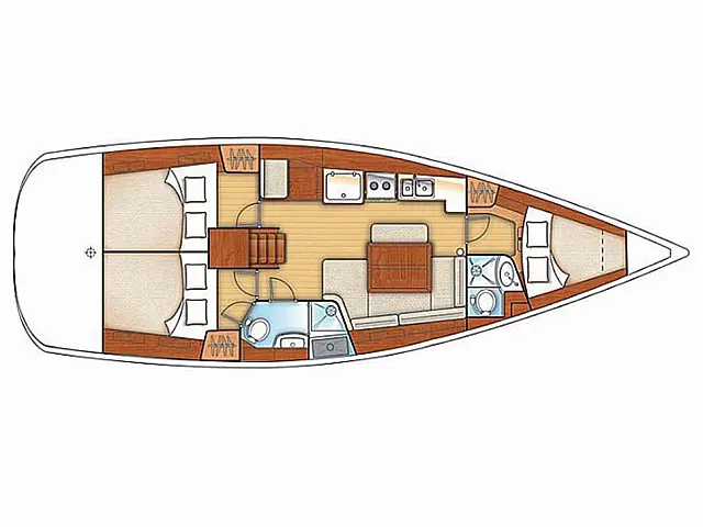 Oceanis 40 (3 cab.) - [Layout image]