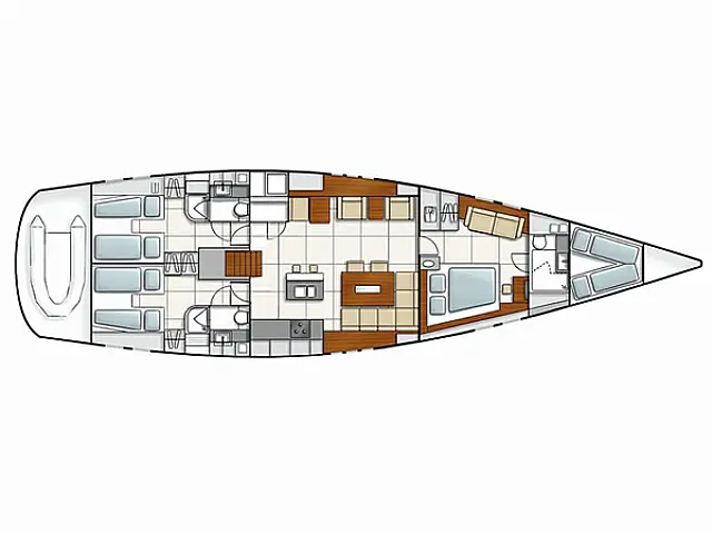 Hanse 630e - [Layout image]