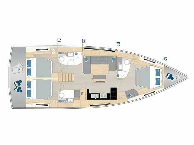 Hanse 460 - [Layout image]