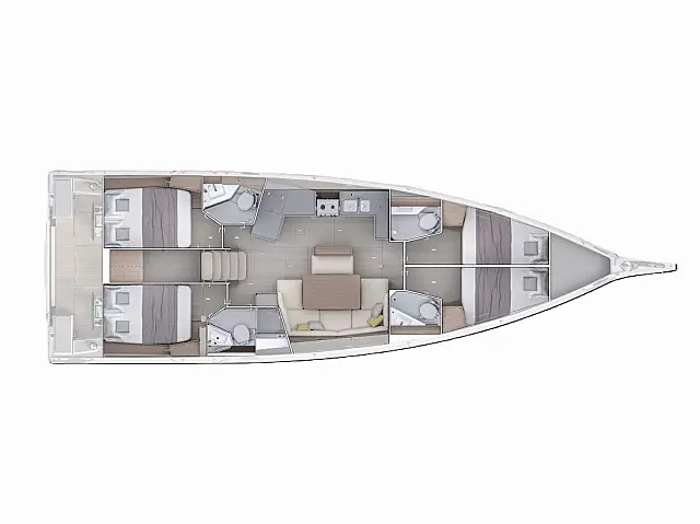 Oceanis 47 - [Layout image]