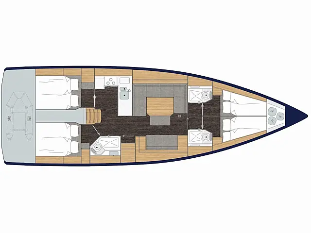 Bavaria C45 - [Layout image]