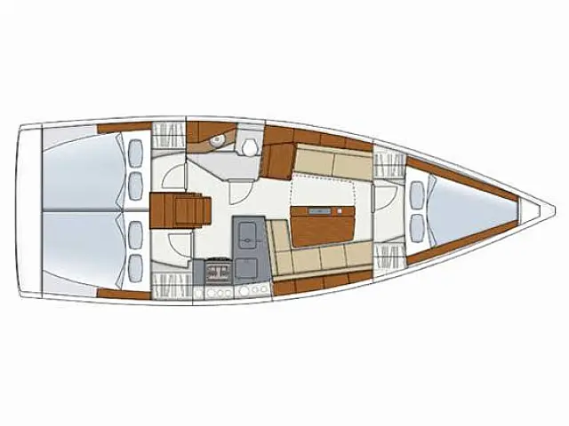 Hanse 345 - [Layout image]