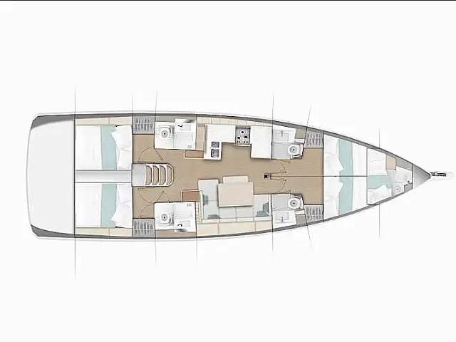 Jeanneau Sun Odyssey 490 - [Layout image]