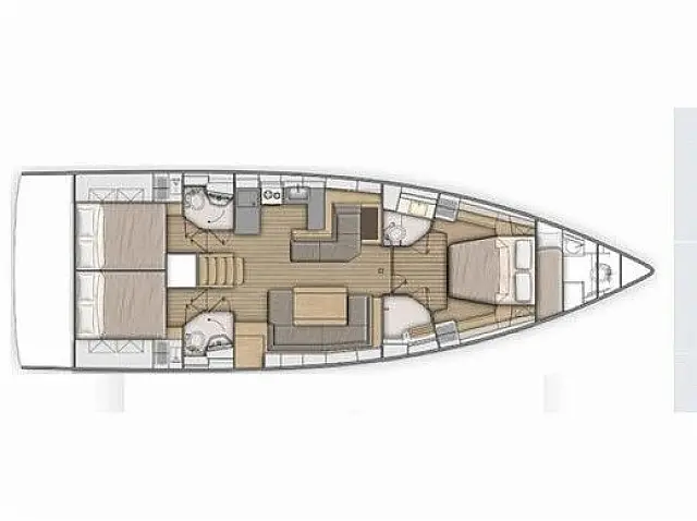 Oceanis 51.1 / owner's version - [Layout image]