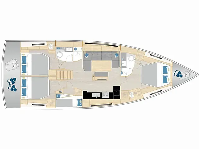Hanse 460 - owner version - [Layout image]