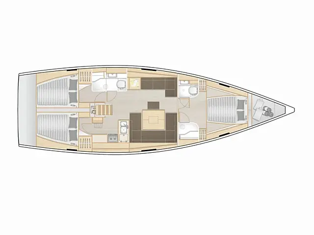 Hanse 458 - [Layout image]