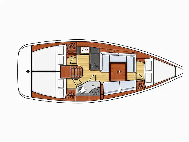 Oceanis 34 - [Layout image]
