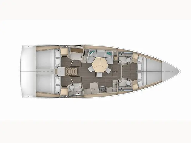 Dufour 44-4 cabins - [Layout image]