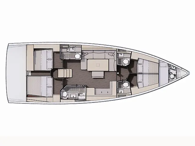Dufour 470 - [Layout image]
