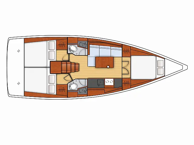 Oceanis 38 (3/2) - [Layout image]