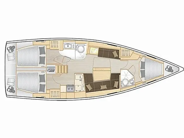 Hanse 418 - [Layout image]