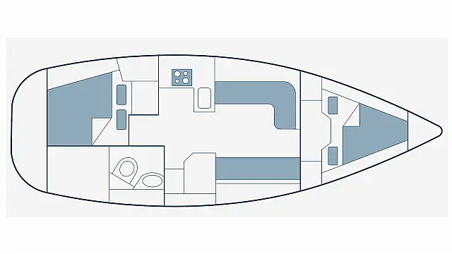 Bavaria 34 Cruiser - [Layout image]