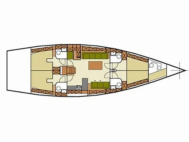 Hanse 540e - [Layout image]