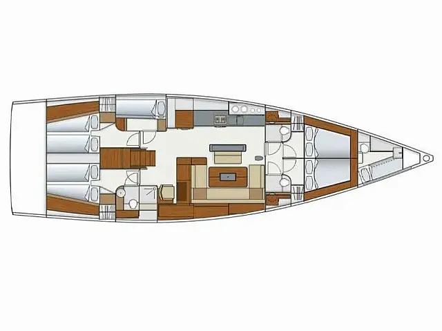 Hanse 575 - [Layout image]