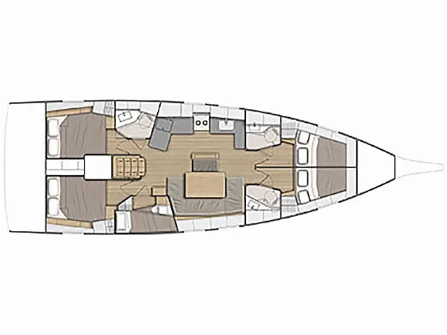 Oceanis 46.1 /5cab - [Layout image]