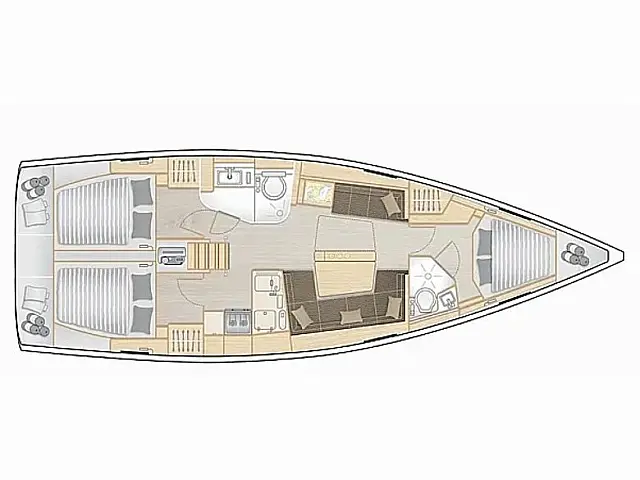 Hanse 418 - [Layout image]