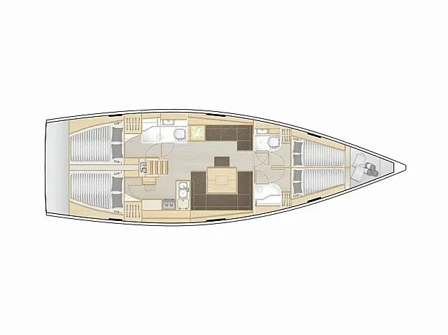 Hanse 458 - [Layout image]